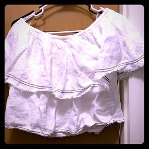 White Zara woman top premium denim collection